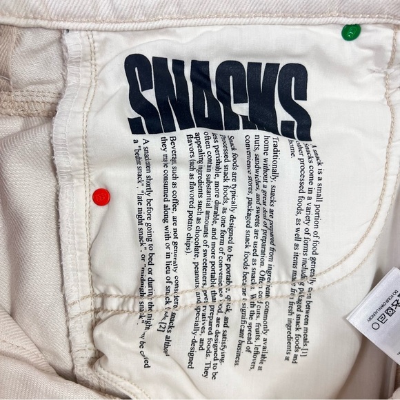 MOTHER Snacks The Side Dish Cargo Skimp Jeans Natural White Baggy Sz 31 NEW USA - Picture 6 of 13